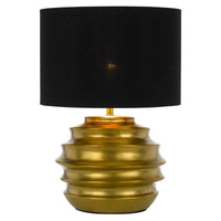 Aras Ceramic Table Lamp in Gold or Silver