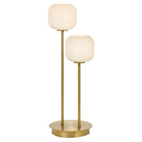 Bobo LED Table Lamp 2Lt in Antique Gold/Opal Matt or Black/Smoke