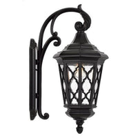 Brinley Mediterranean Outdoor Wall Light (Large) in Black