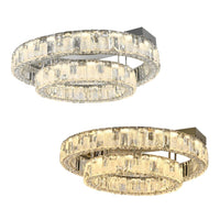 Rias 2 Ring Close to Ceiling Light in Chrome or Gold