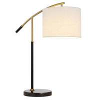 Cruz Table Lamp Black/Gold/Ivory CRUZ TL-BKIV Telbix Lighting
