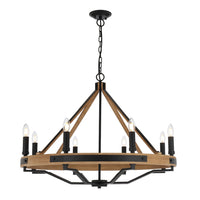Darien 8Lt Pendant Light in Ash Wood