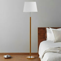 Traditional Timber Look Floor Lamp in Teak or Walnut