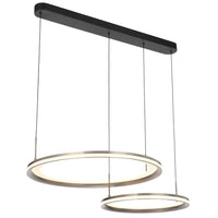 Fulcrum LED Pendant Light 2Lt 96w in Grey