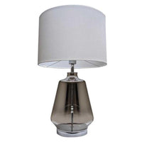 Harper Table Lamp in Smoke Ombre and White Shade