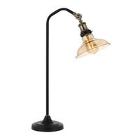 Hertel Table Lamp in Black and Amber