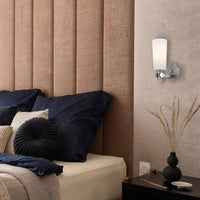 Delmar Indoor Wall Light Antique Gold/Opal, Black/Clear, Black/Opal or Nickel/Opal