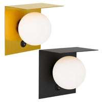 Olio Indoor Wall Light in Antique Gold or Black