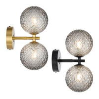 Felton Indoor Wall Light 2Lt in Antique Gold or Black
