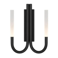 Joshua Indoor LED Wall Light 2Lt in Black or Gold
