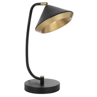 Larson Table Lamp Black, Brass, White LARSON TL Telbix Lighting