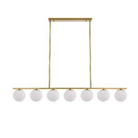 Marsten 7Lt Pendant Light in Antique Gold or Black