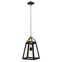 Monteal Pendant Light in Antique Gold and Black