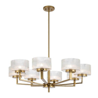 Moreno Pendant Light 8Lt in Antique Gold, Antique Silver or Black