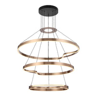 Ostrom 3 Tier LED Pendant Light in Coffee Gold