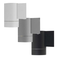 Kman Cylinder Outdoor LED Down Wall Light in Black, Silver or White