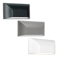 Bloc Outdoor LED Wall Light CCT 5w Non-Dimmable in Black, Silver or White