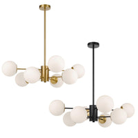 Marsten 8Lt Pendant Light in Antique Gold or Black