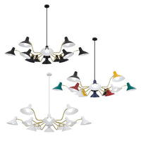 Farbon Pendant Light 12Lt Black, Multi Colour, White