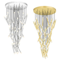 Milazo LED Pendant Light 60Lt 90w in Chrome, Gold
