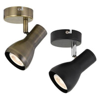 Curtis Spot Light 6w in Antique Brass or Black