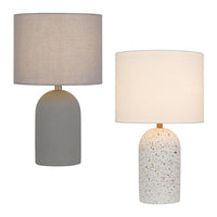 Fevik Table Lamp Grey, White Terrazzo FEVIK TLS Telbix Lighting