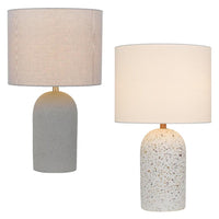 Fevik Table Lamp Grey, White Terrazzo FEVIK TLM Telbix Lighting