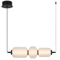 Torso LED Pendant Lamp 3Lt 16w in Black or Brass