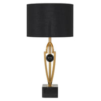 Vardo Table Lamp in Black and Antique Gold