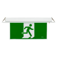 Slimline Recessed LED Exit Light 3w in Matt White