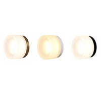 Pillbox Indoor LED Wall Light in Black, White or Brass