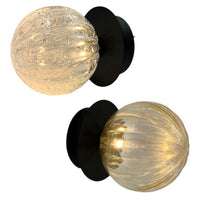 Saffiato Indoor LED Wall Light in Clear or Gold Glass