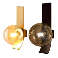 Belgrave Single Indoor Wall Light in Antique Brass or Black