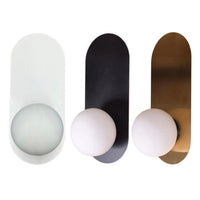 Orball Indoor LED Wall Light Small/Medium in Black, Brass or White
