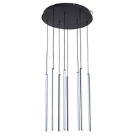 Centric Drop LED Pendant Light CCT 8Lt 72w Black, Gold