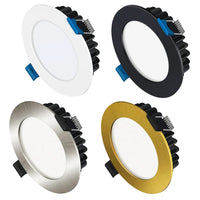90mm LED Downlight 12w White, Black, Chrome, Brass CCT 550402X Vencha Lighting