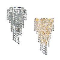 Asfour Crystal 3Lt Wall Light in Chrome or Gold