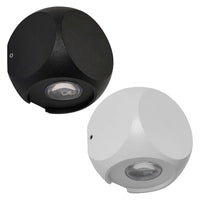Benz Outdoor LED Wall LIght 2Lt 4w Black, White