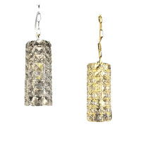 Asfour Crystal Pendant Light in Chrome or Gold