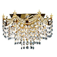 Crystal 2Lt Wall Light in Chrome or Gold