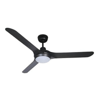 56" Spyda AC Ceiling Fan Black, White, Titanium, Bamboo, Teak, Walnut with Light SPY1423-L Ventair