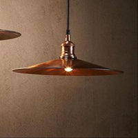 CLEARANCE Forbes Large Dish Pendant Light in Antique Copper