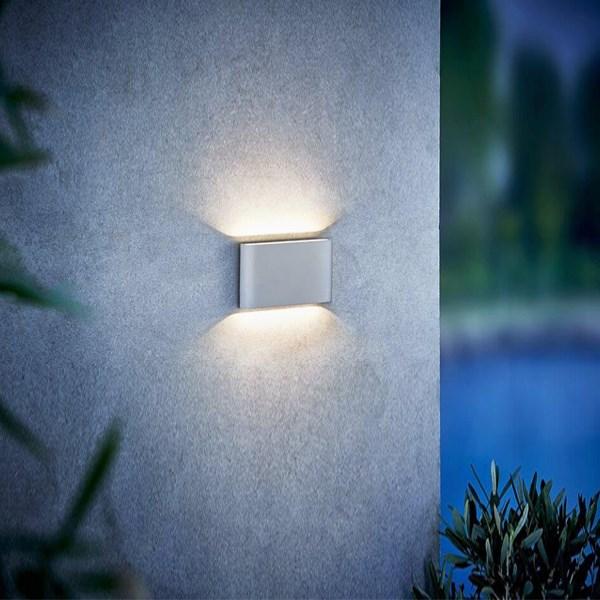 Kinver Up/Down LED Wall 12w in White or Black - The Lighting