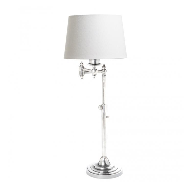 Macleay Swing Arm Table Lamp Antique Brass With Black Shade - ELPIM505