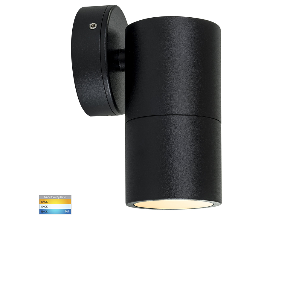 Havit Lighting | HV1227GU10T | Matt Black Single Adjustable Tivah Wall -  The Lighting Outlet