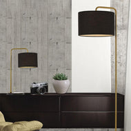Ingrid Floor Lamp 1Lt in Gold/Black or Gold/White